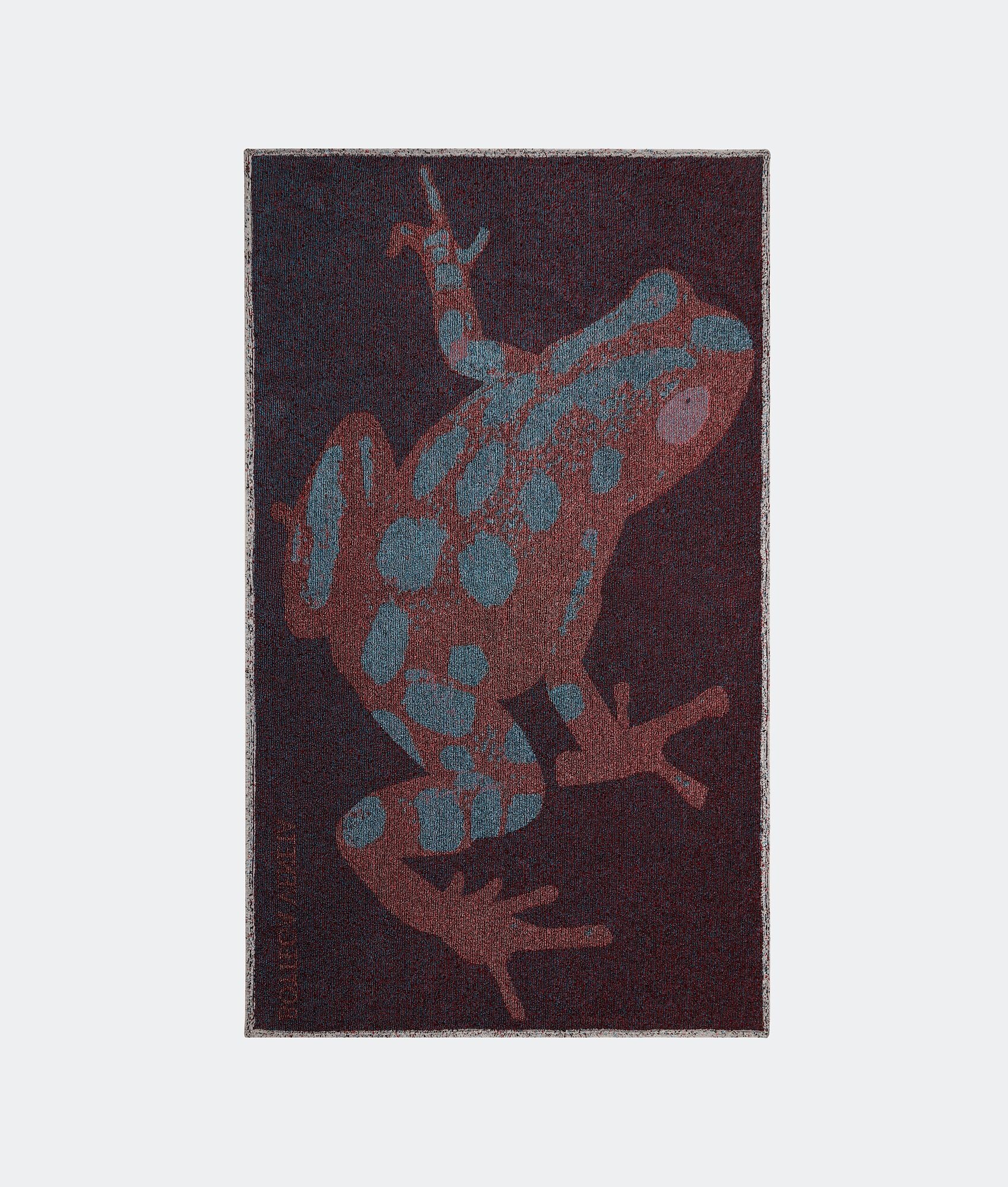 cotton terry frog jacquard beach towel - 2