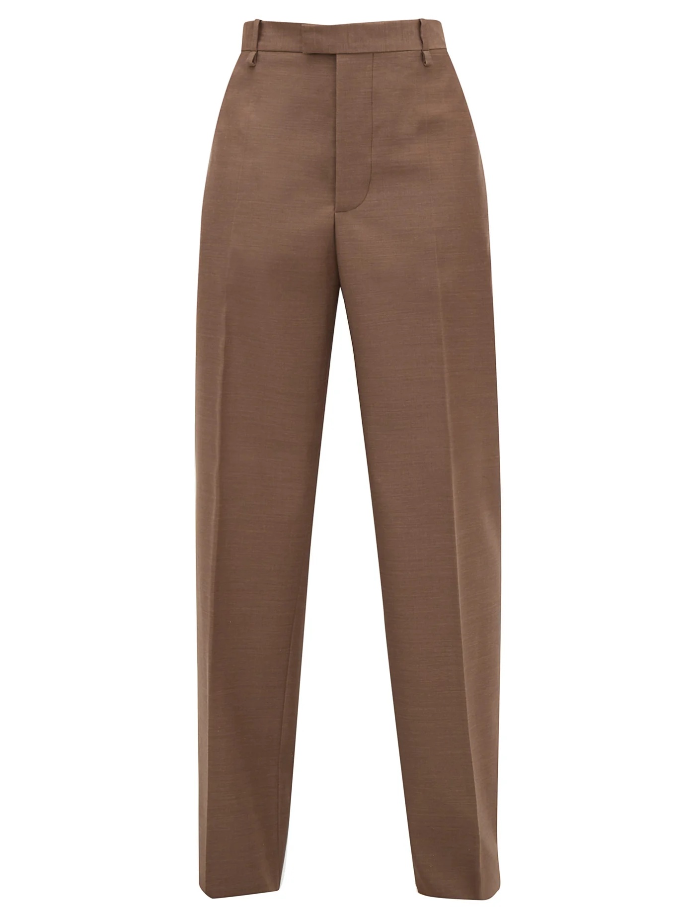 High-rise wool wide-leg trousers - 1