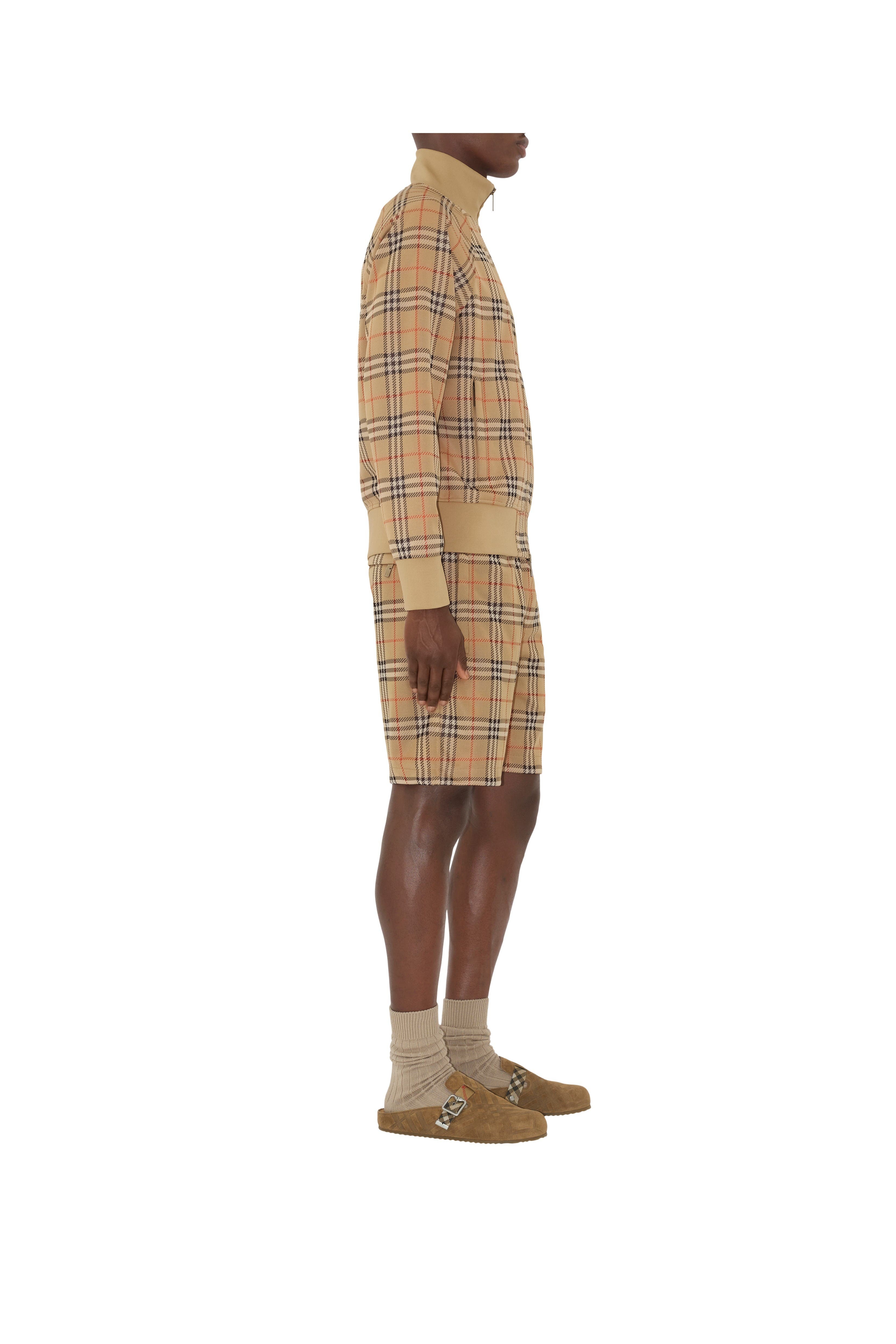 burberry Check Track Jacket in Sand at Nordstrom - 3