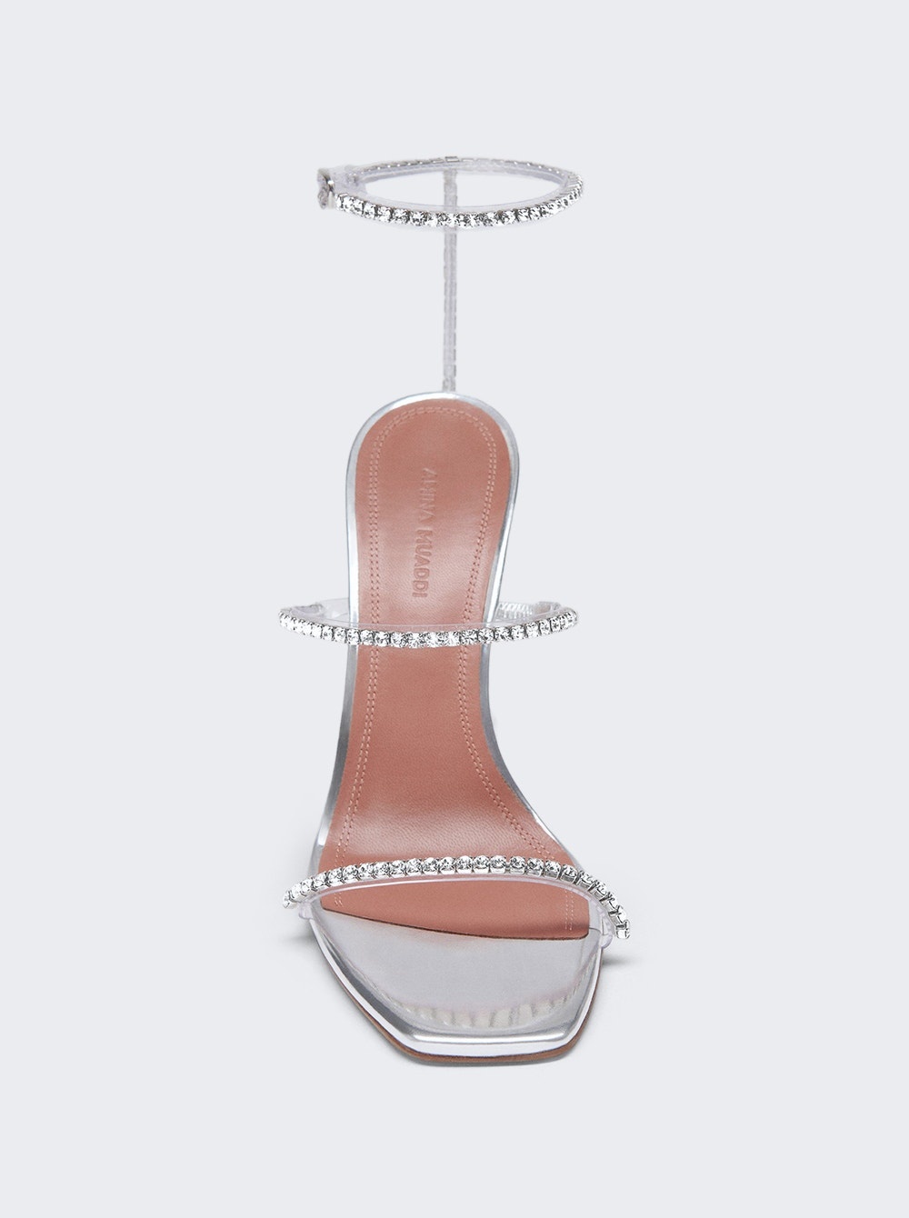 Gilda Glass Sandal Transparent and White Crystals - 3
