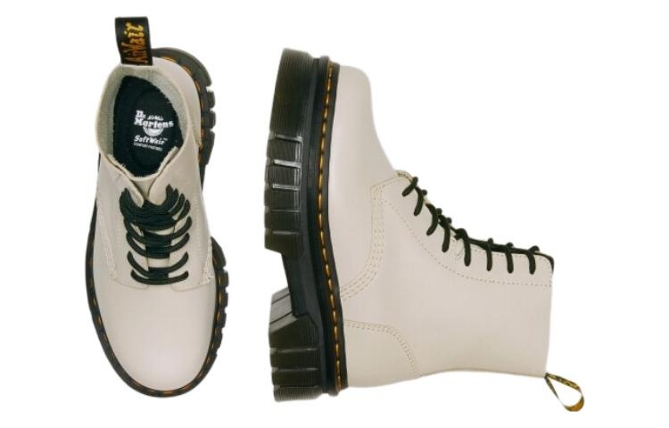 (WMNS) Dr. Martens Audrick Nappa Leather Platform Ankle Boots 'Cobblestone Grey' 27149055 - 5