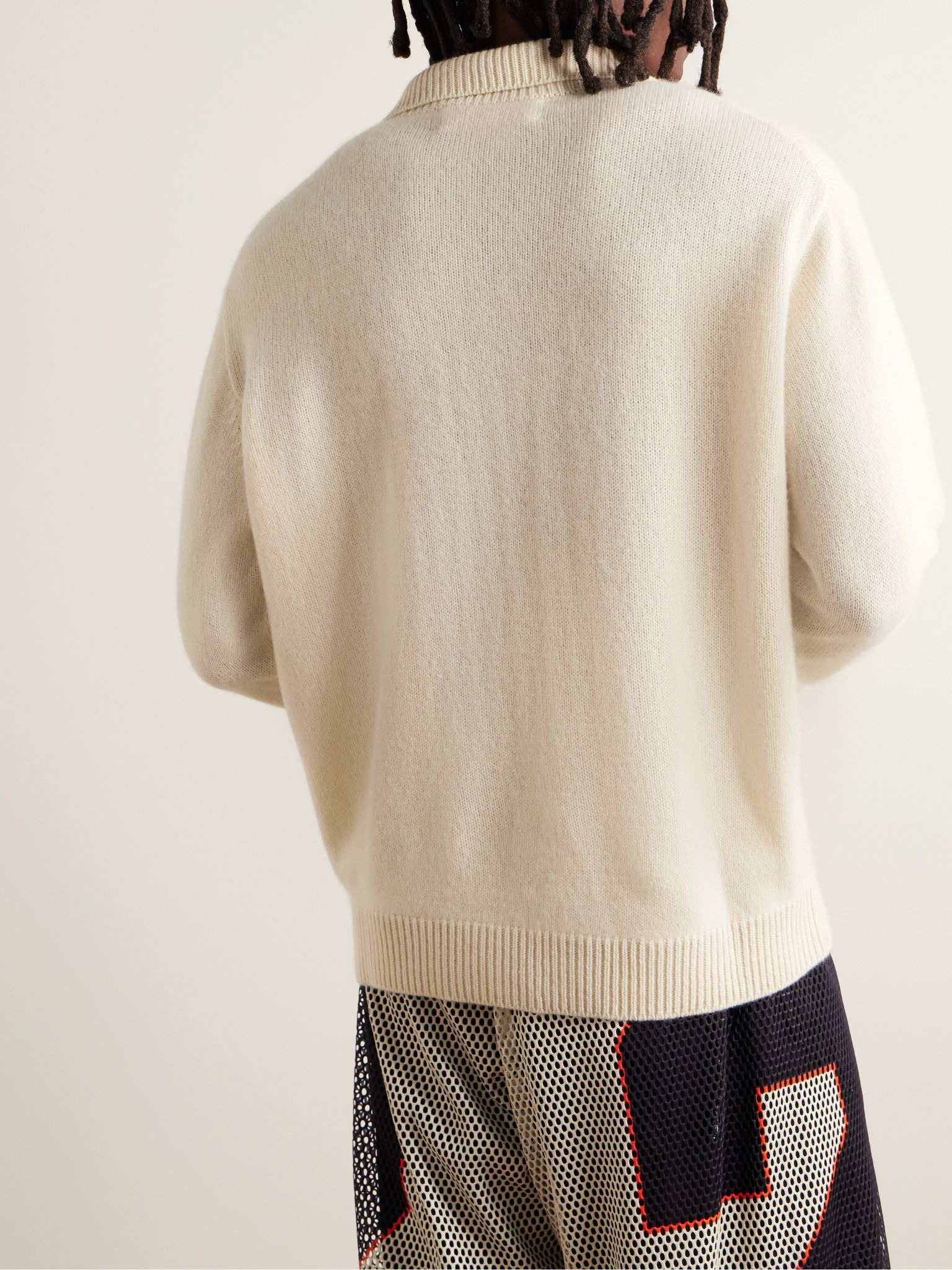 Cashmere Half-Zip Sweater Cream - 3