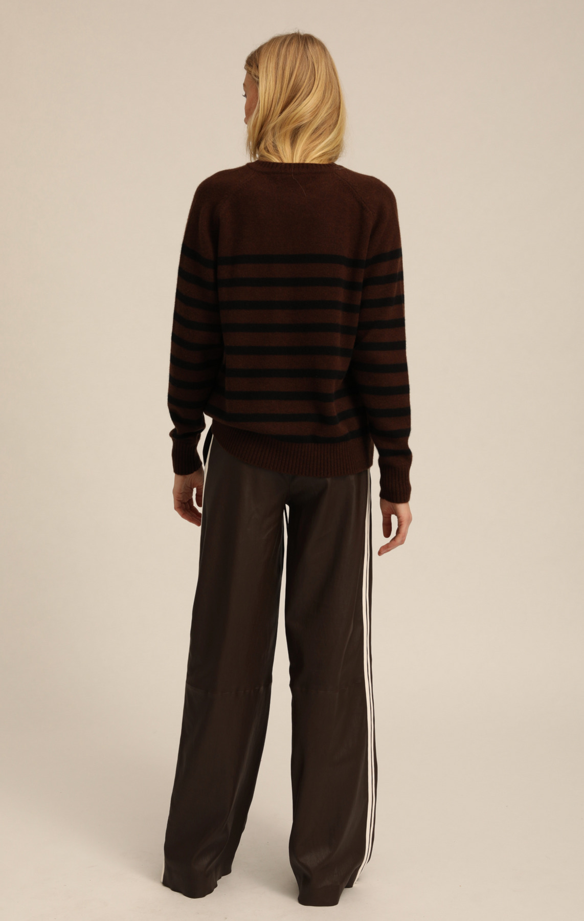 AMERICANO LEATHER BAGGY ATHLETIC PANTS - 4