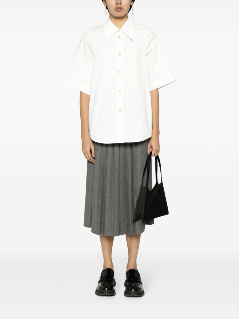 LOW CLASSIC pointed-collar cotton shirt outlook