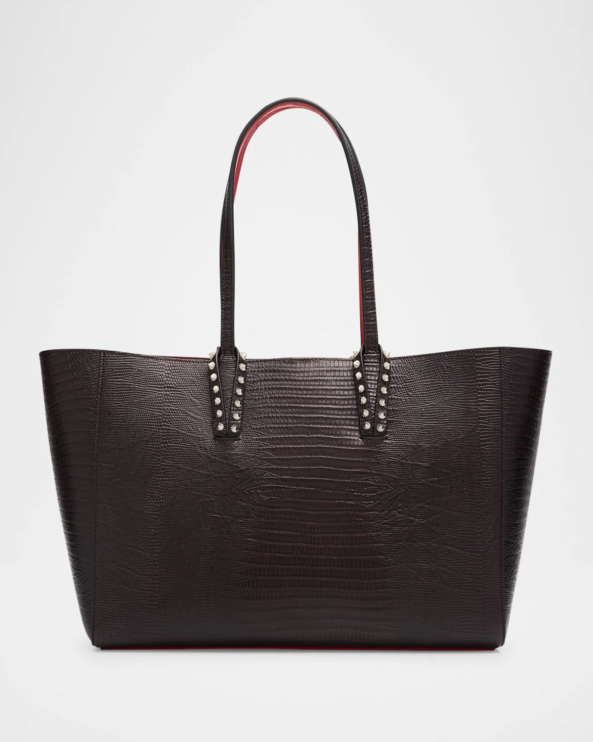 Cabata Small Tote Bag in Lizard-Embossed Leather - 1