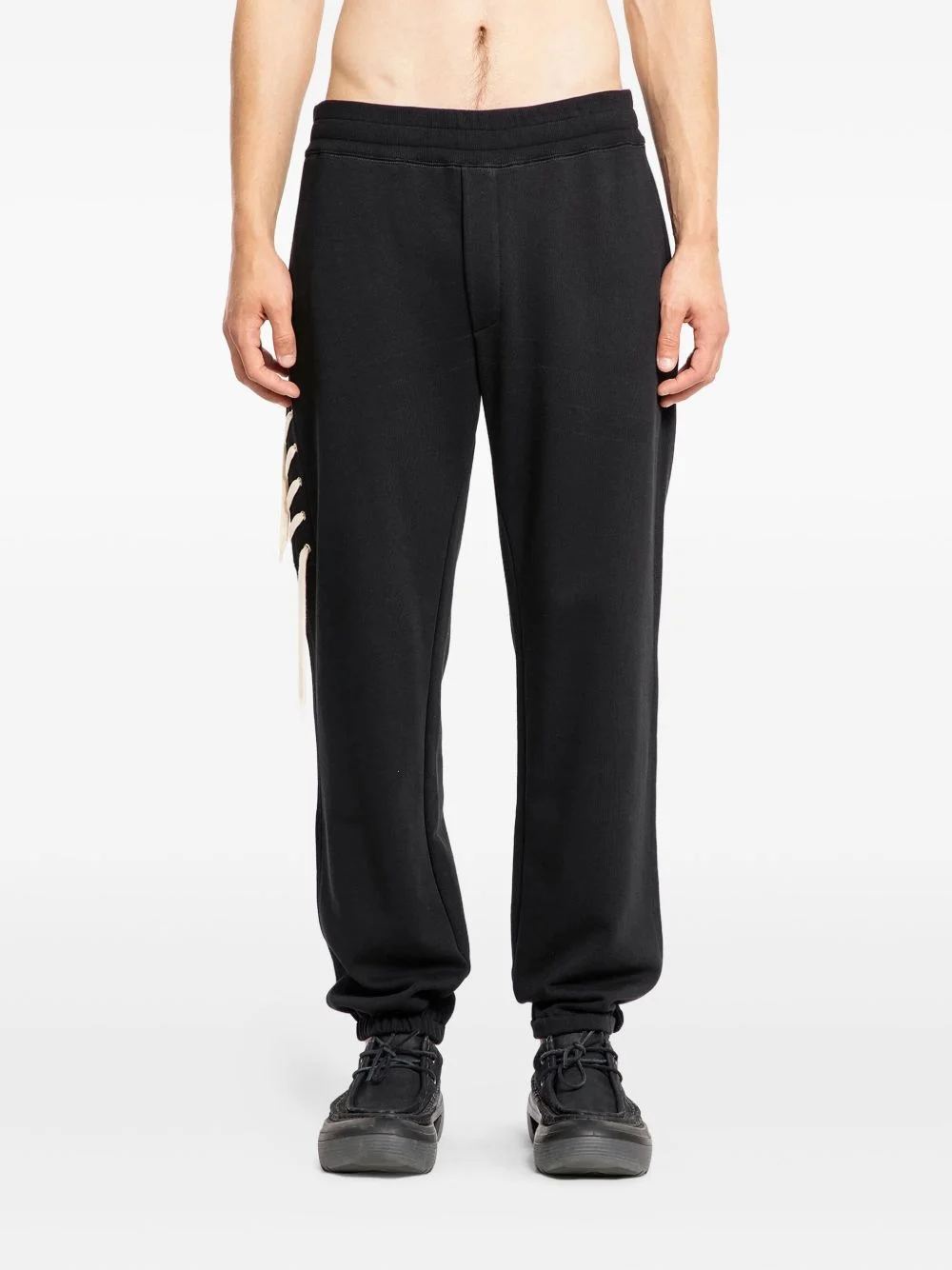 lace-insert track pants - 1