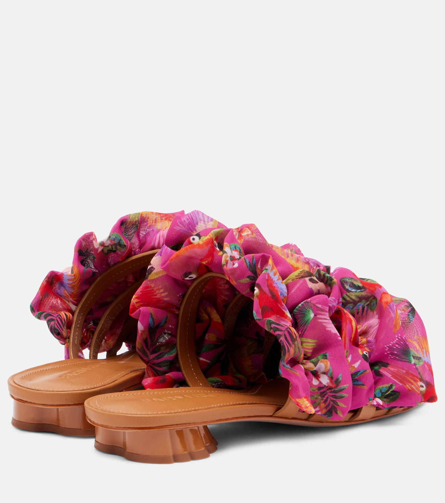 Printed ruffled sandals - 2