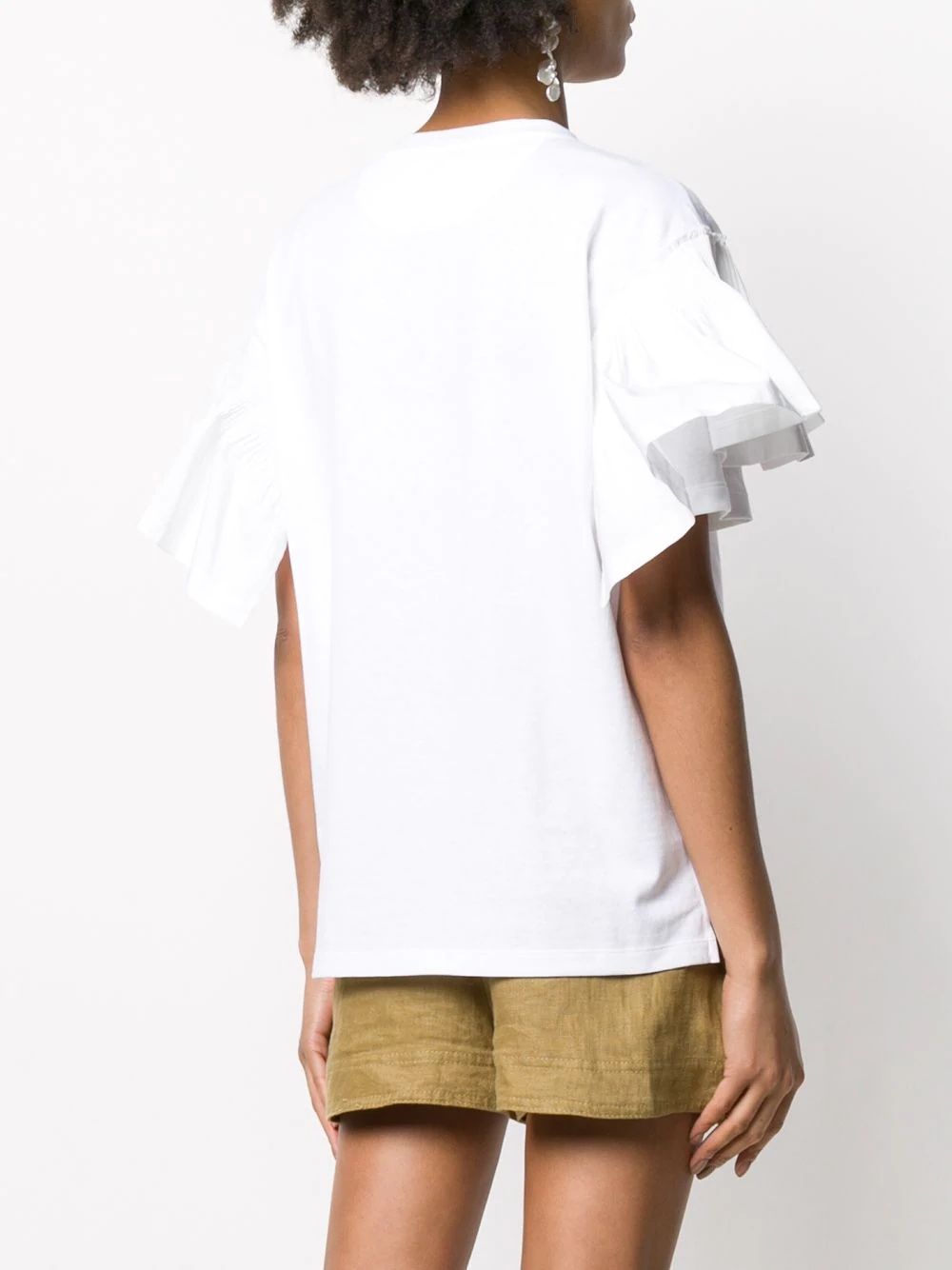 ruffle-panel T-shirt - 4