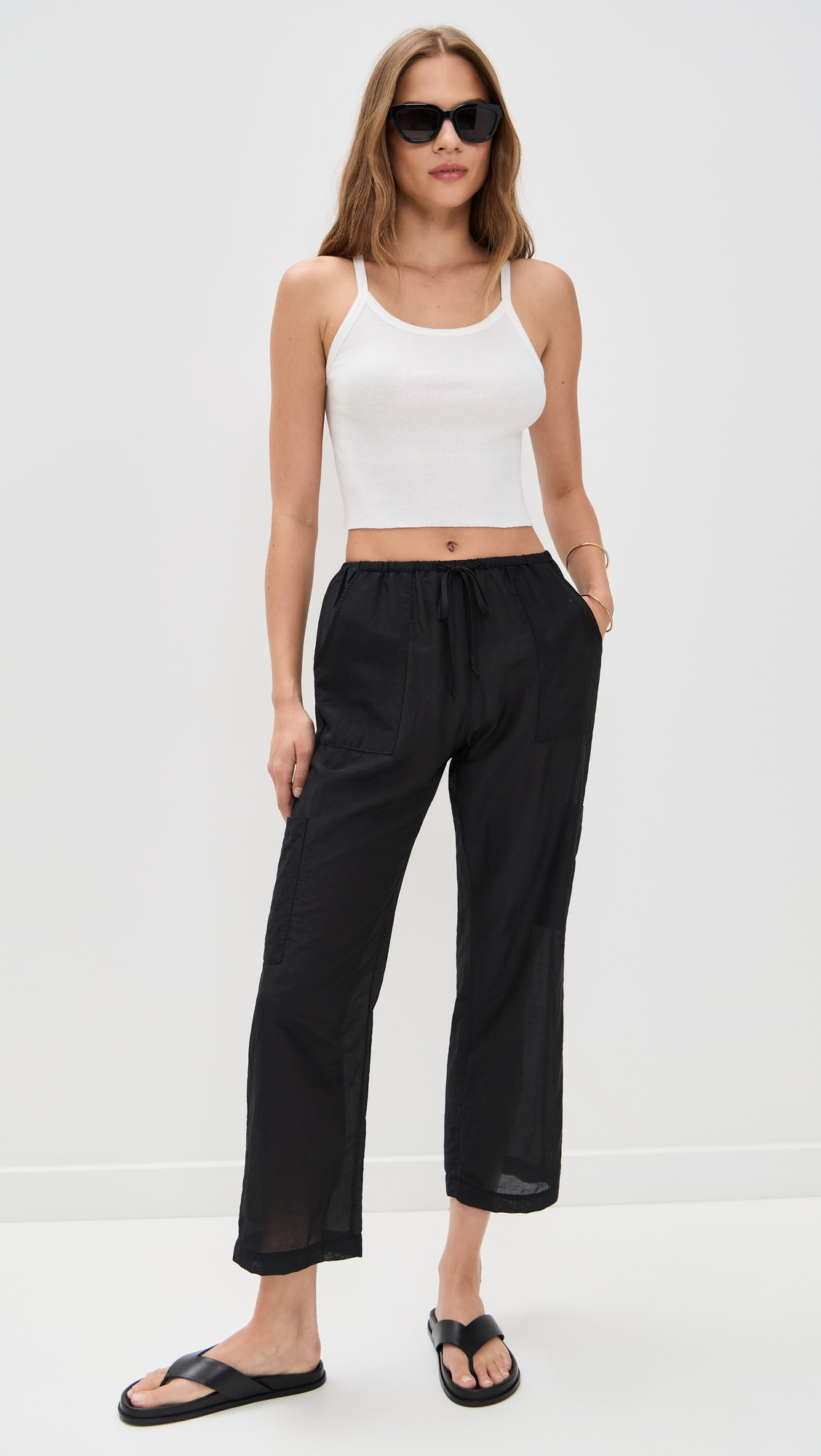 Cropped Rib Tank Ivory - 7