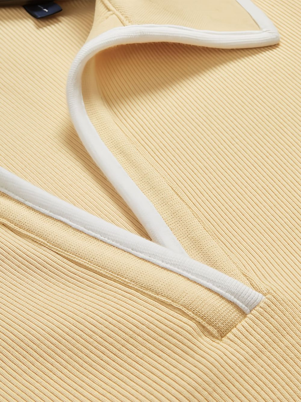 contrast-piping ribbed top - 5