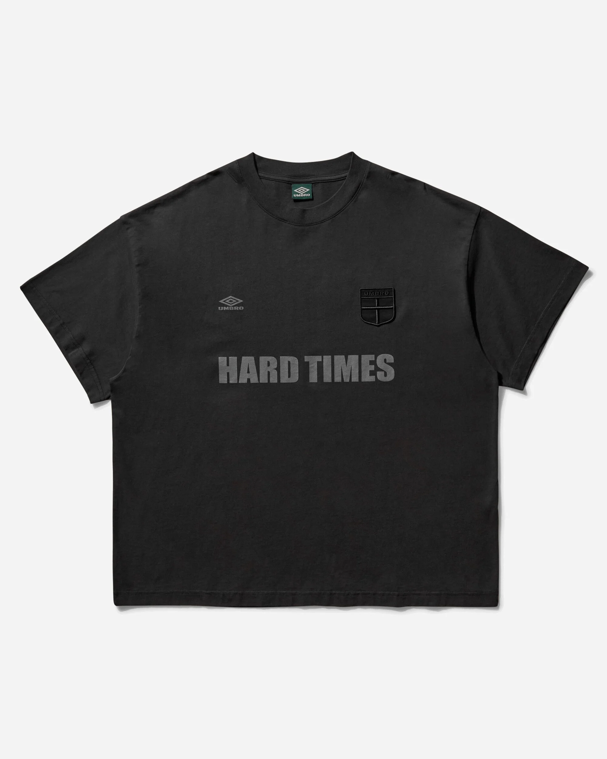 Men's Hard Times T-Shirt Washed Black - 1