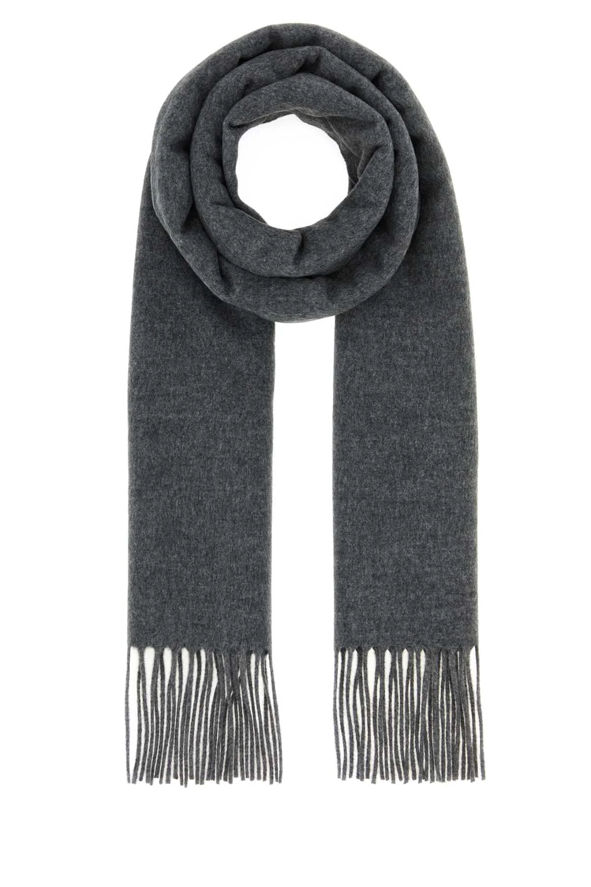 Fendi Men Graphite Wool Blend Scarf - 1