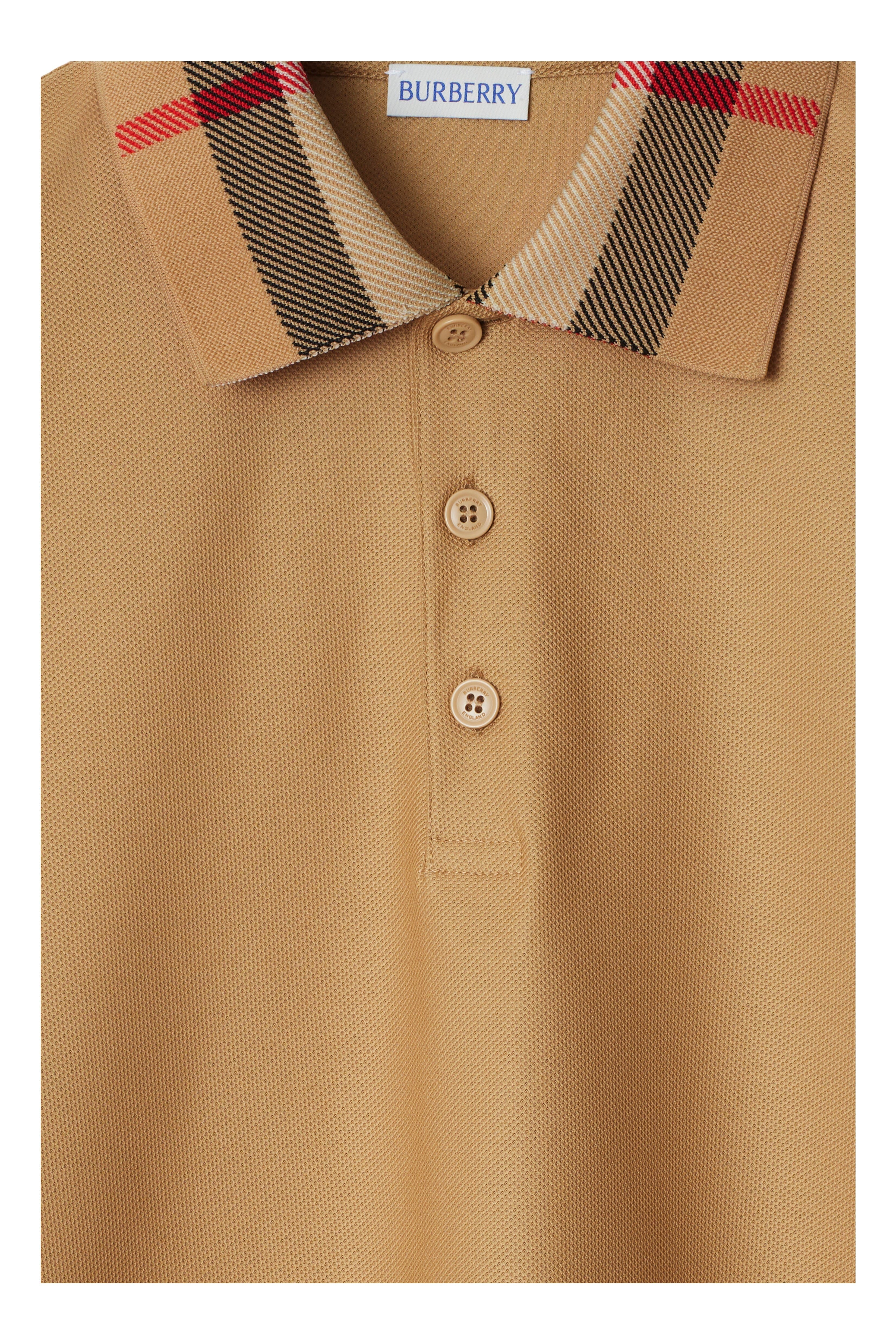 burberry Cotton Polo Shirt in Archive Beige at Nordstrom - 5