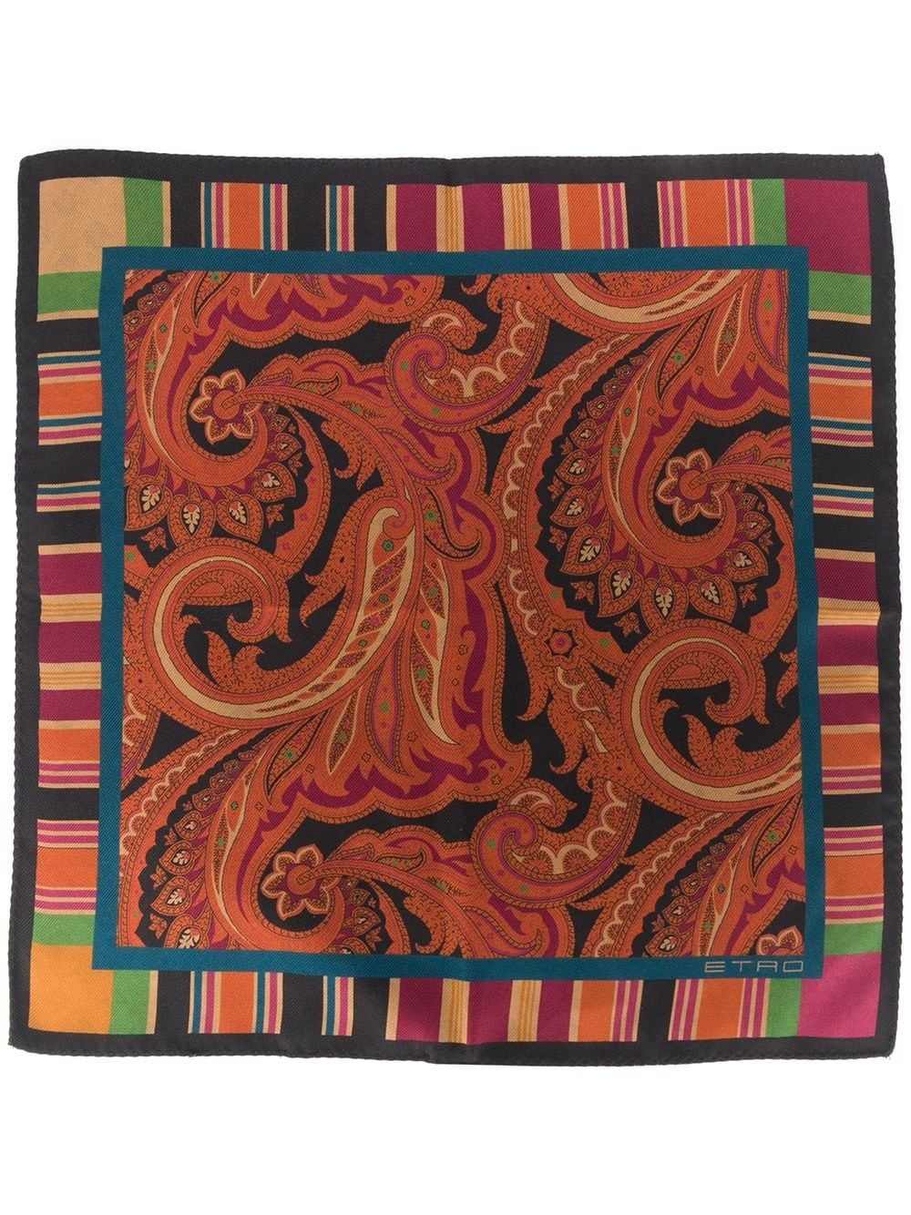 paisley-print square scarf - 2