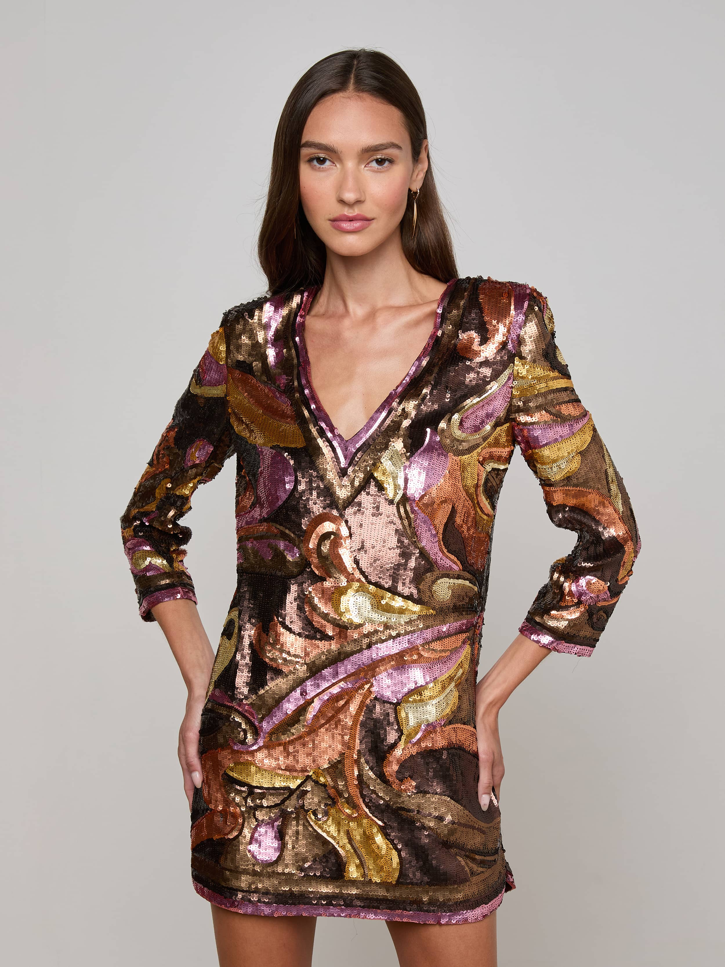 Octavia Sequin Shift Dress - 4