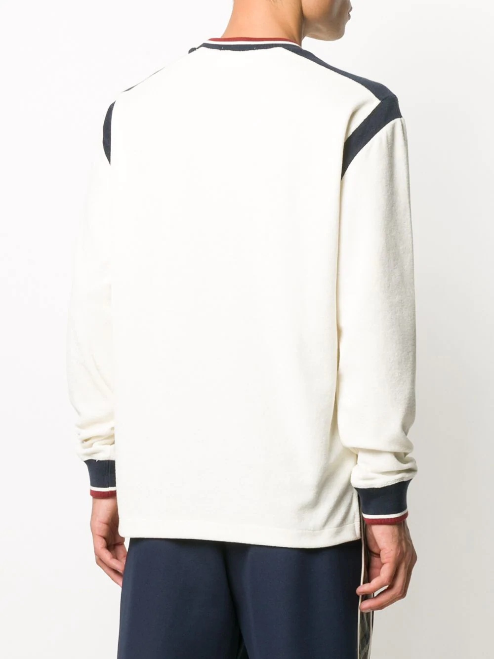 two-tone logo sweatshirt - 4