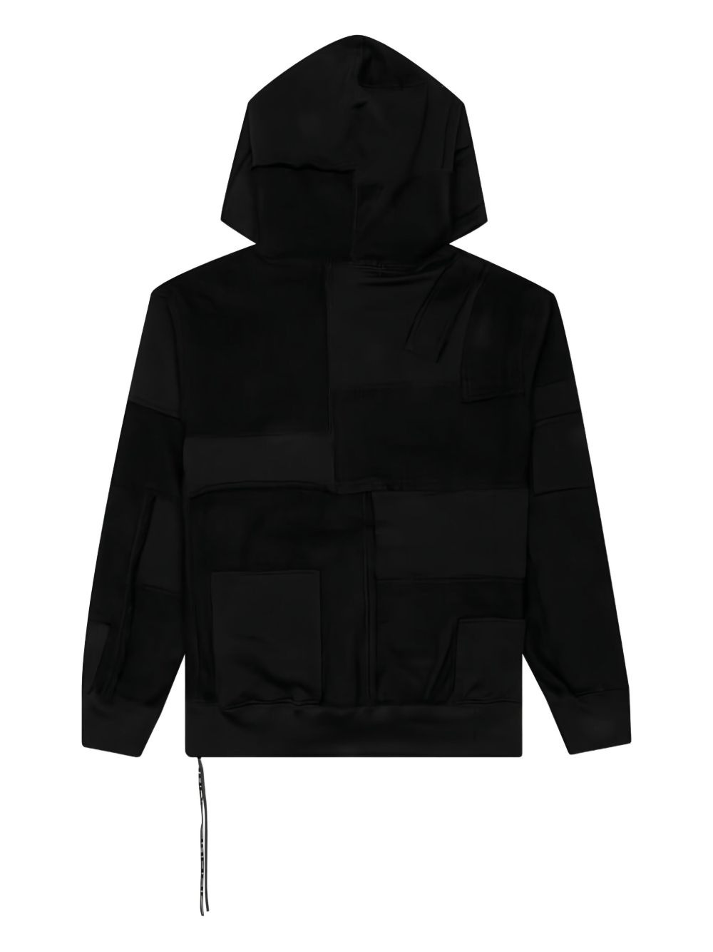 skull-patch panelled hoodie - 2