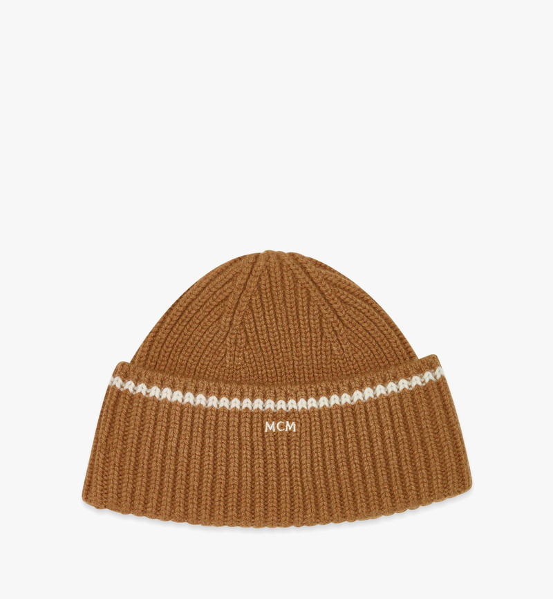 MCM Logo Beanie in Wool and Recycled Cashmere outlook