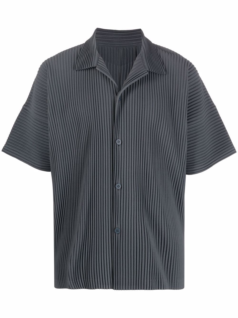 pleated short-sleeved shirt - 1