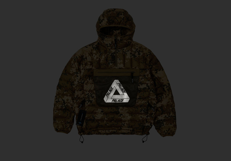 PALACE PERTEX Q-LITE DOWN JACKET BROWN MOSS CAMO outlook
