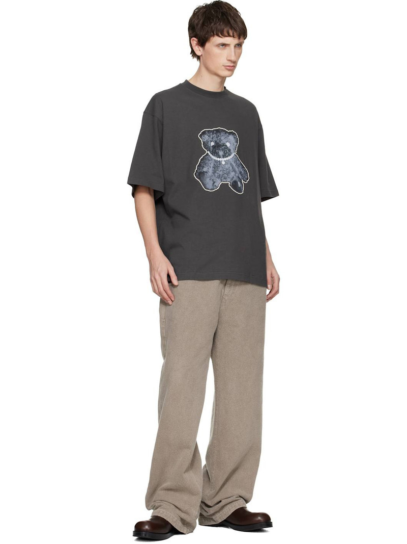 We11done Gray Pearl Necklace Teddy T-shirt outlook