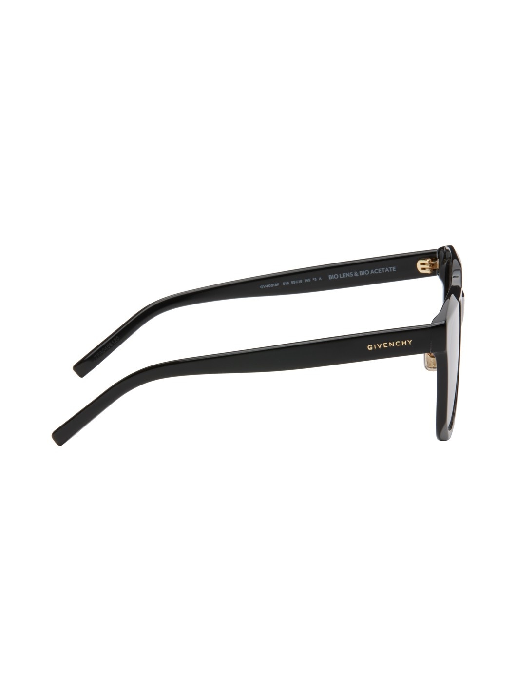 Black Square Acetate Sunglasses - 2