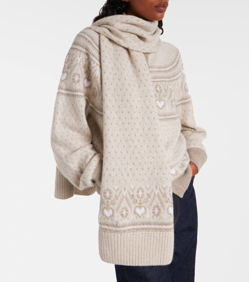 KHAITE Lucerne Fair Isle cashmere scarf outlook