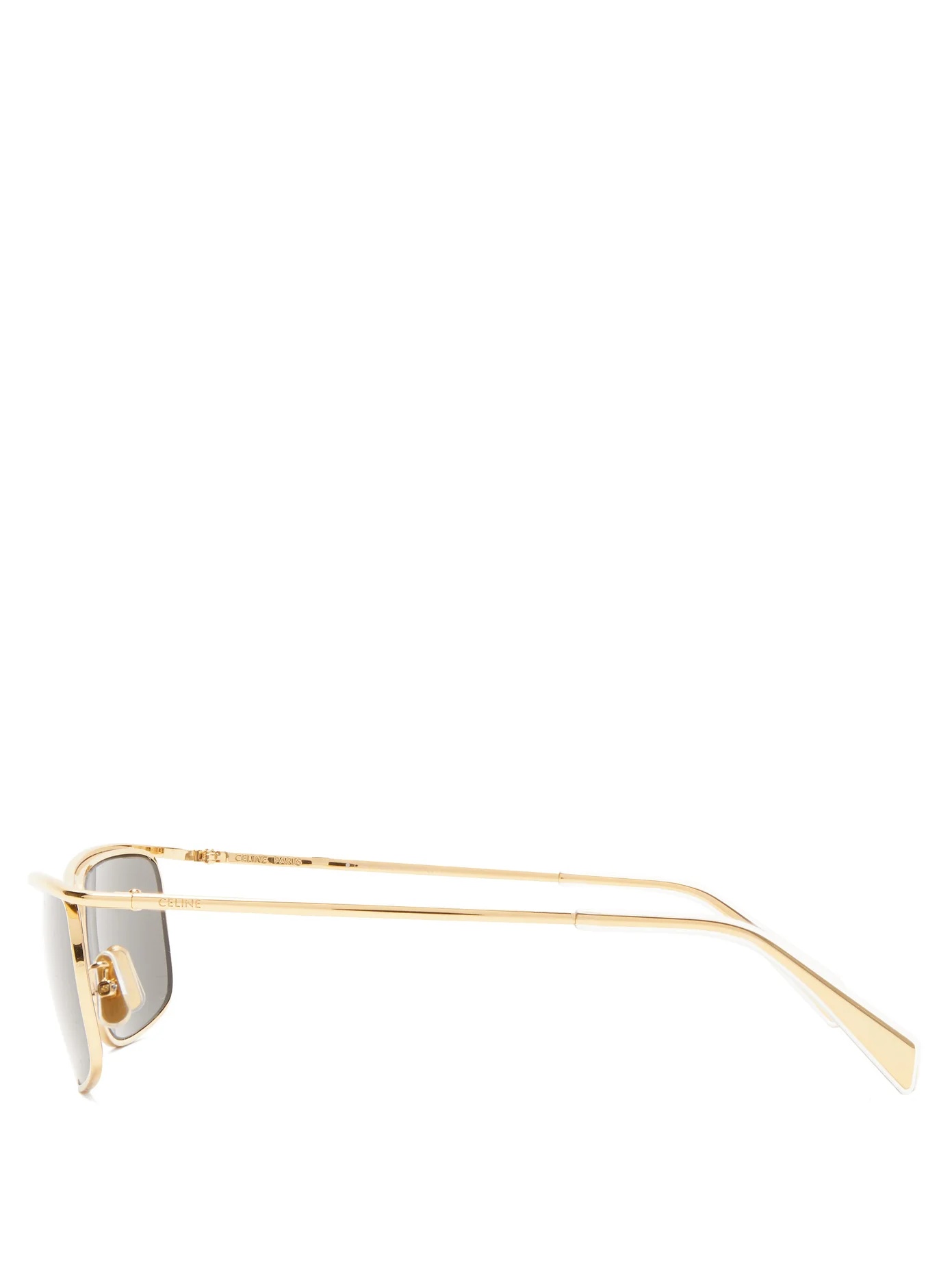 Rectangular metal sunglasses - 4