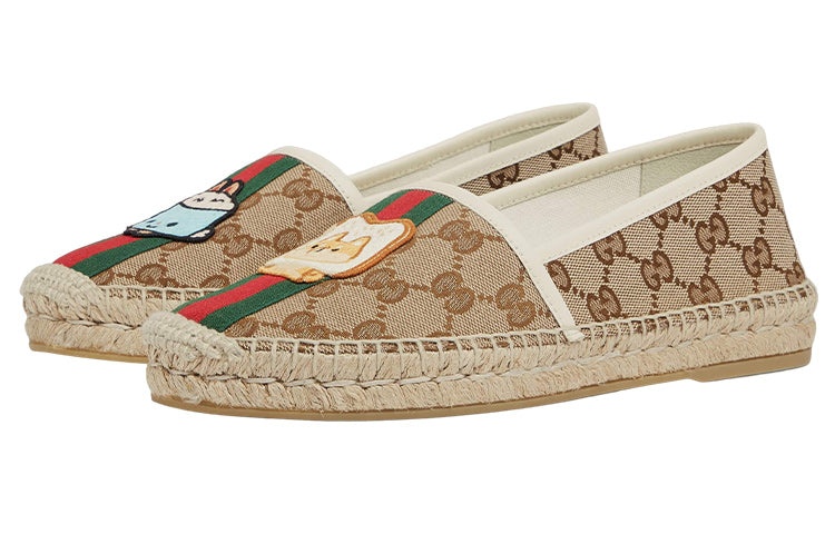 (WMNS) Gucci x Pikarar Appliqu GG Shoes 'Beige' 737513-FABOS-9743 - 3
