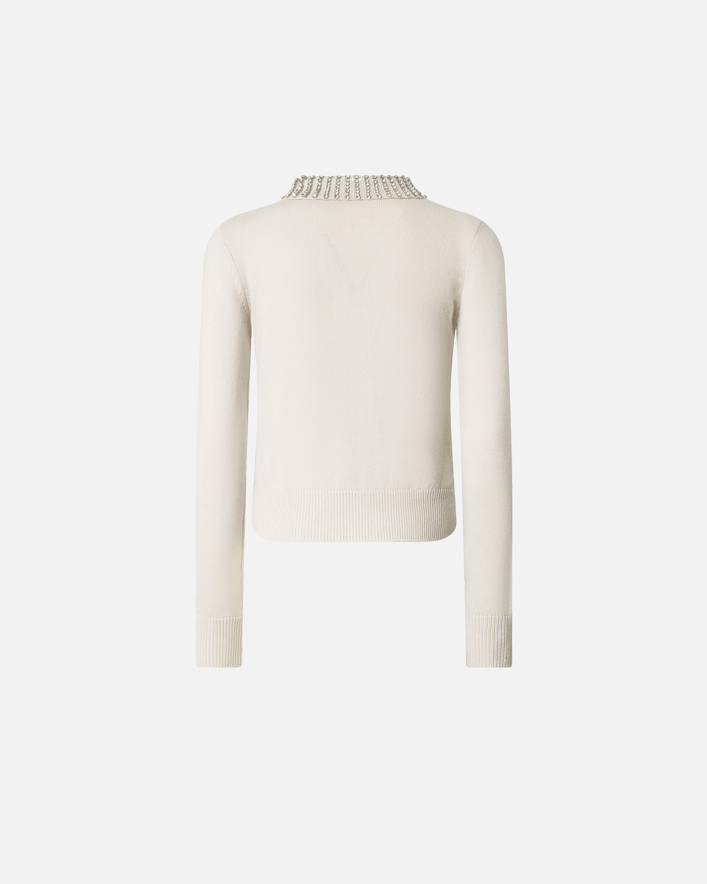 SWEATER WITH COLLAR AND RHINESTONES - 6