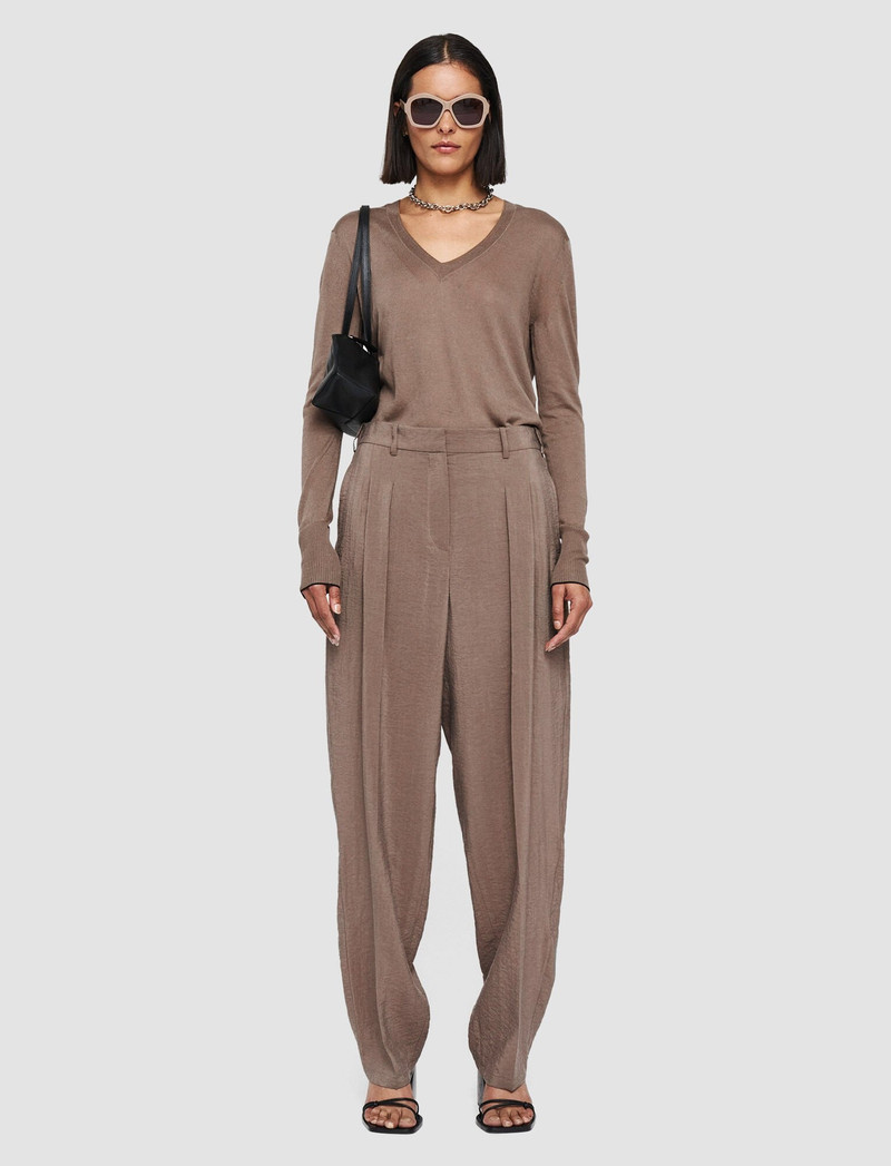 JOSEPH Textured Twill Tarn Trousers outlook