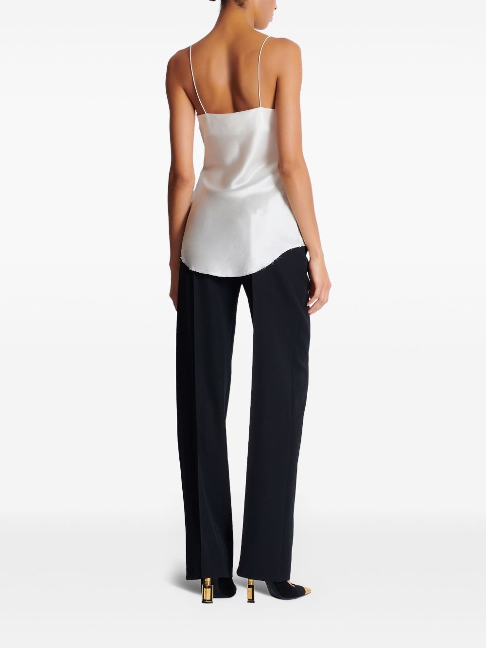 draped satin top - 4