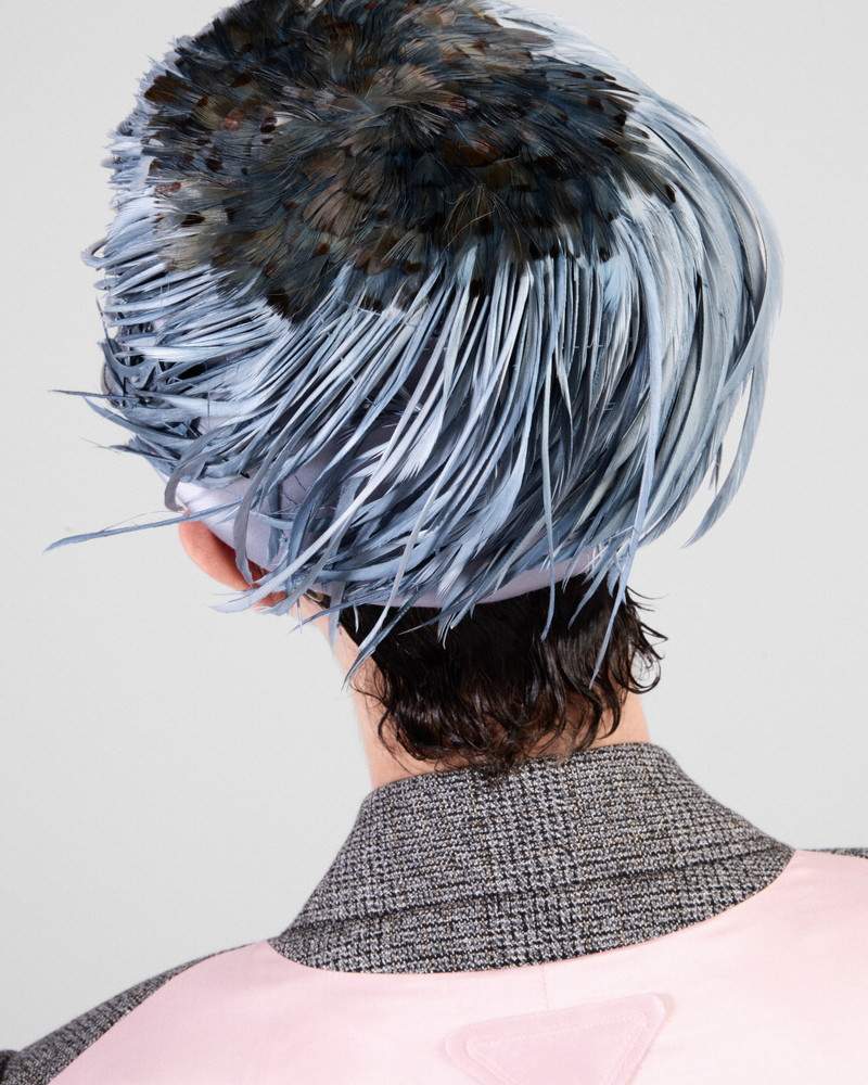 Patent leather and feather hat 5