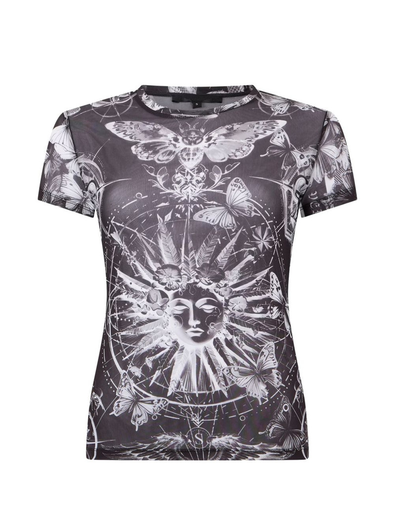 tulle butterfly-print T-shirt 1