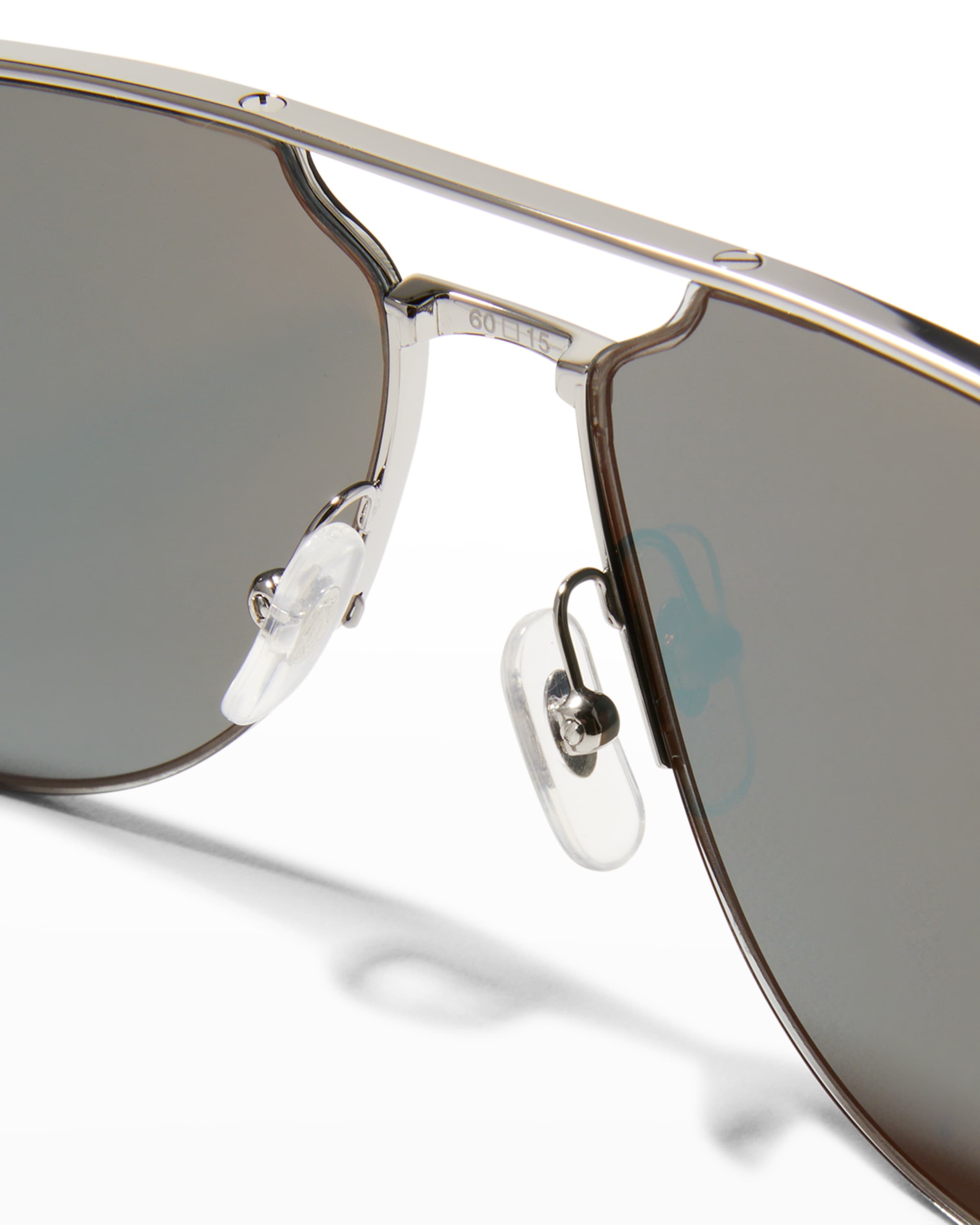 Men's Double-Bridge Metal Aviator Sunglasses - 5
