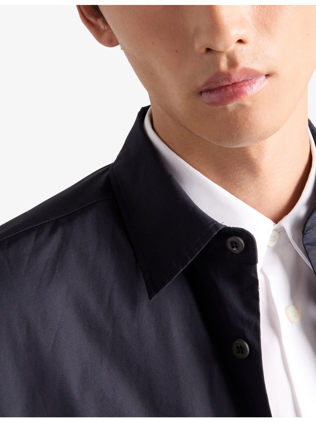 Triangle-Logo Long-Sleeve Cotton Shirt - 5
