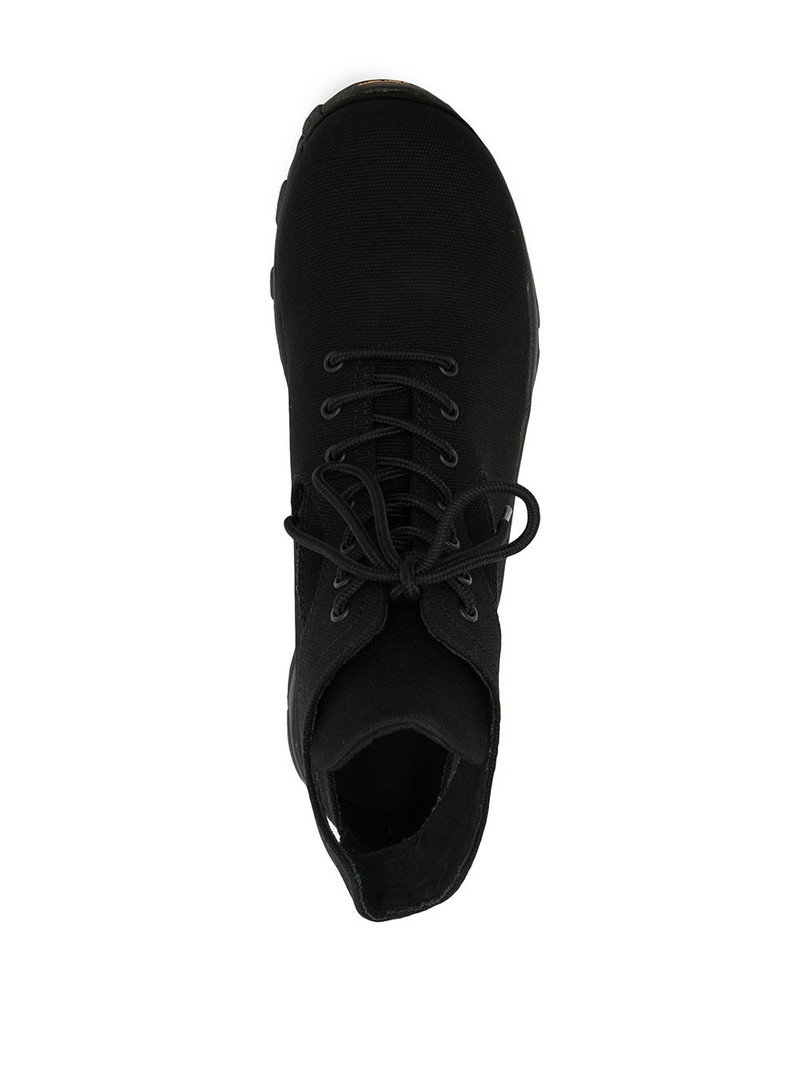 cut-out canvas high-top sneakers 4