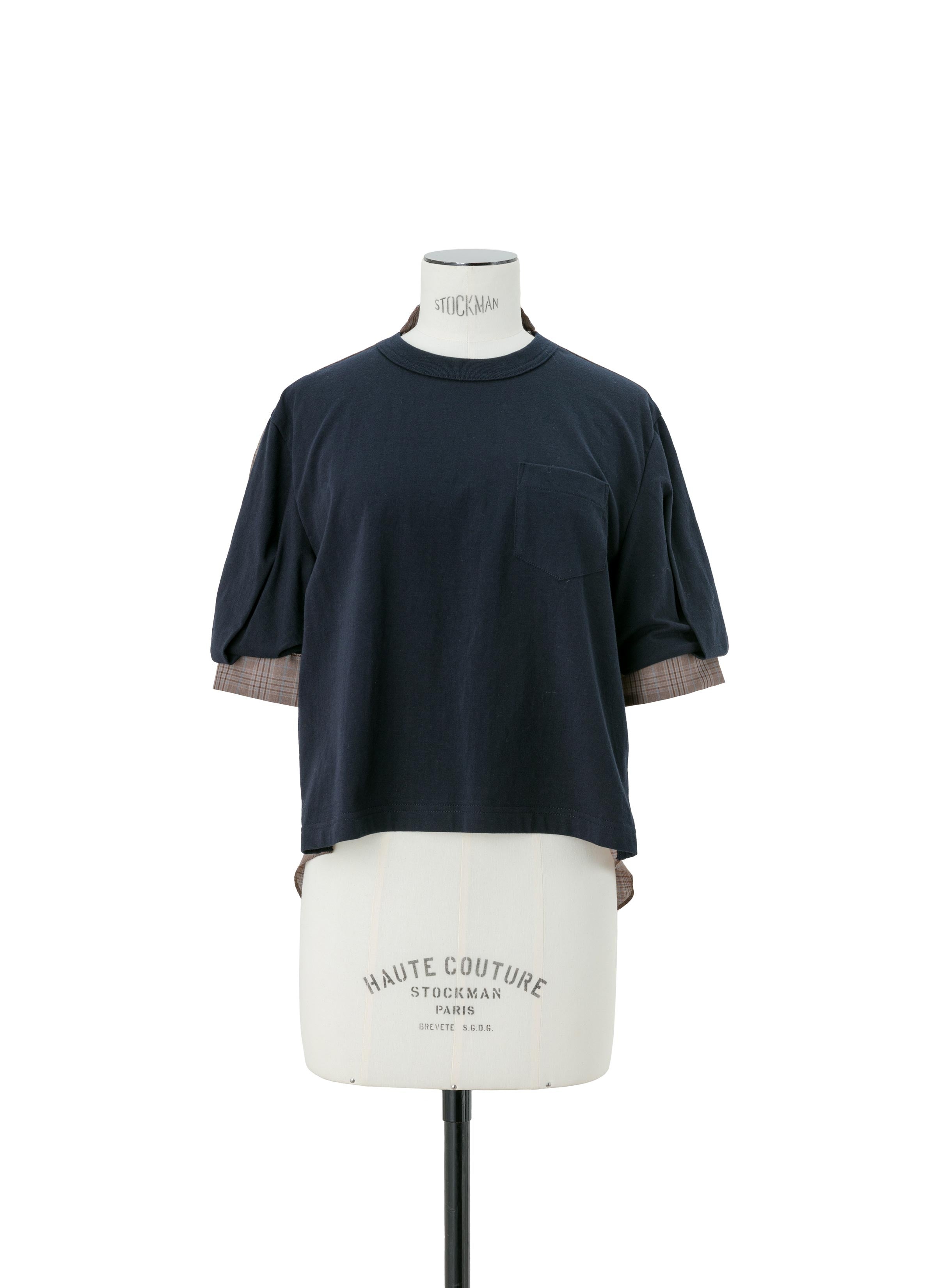 【関税込み】sacai Spun organza and cotton jersey t-shirt sacai Spun Organza x Cotton Jersey T-Shirt | REVERSIBLE