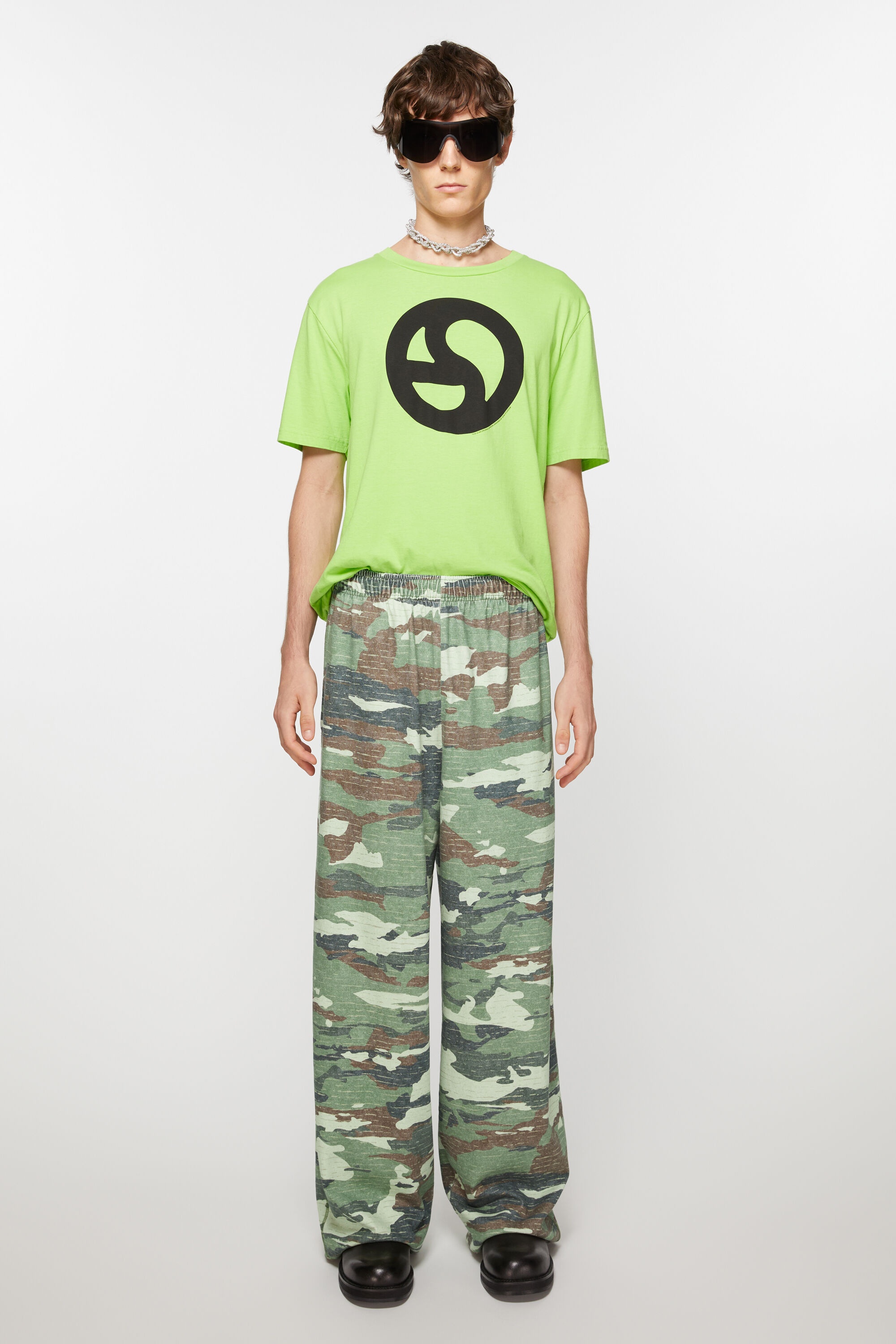 Print sweatpants - Khaki green - 2