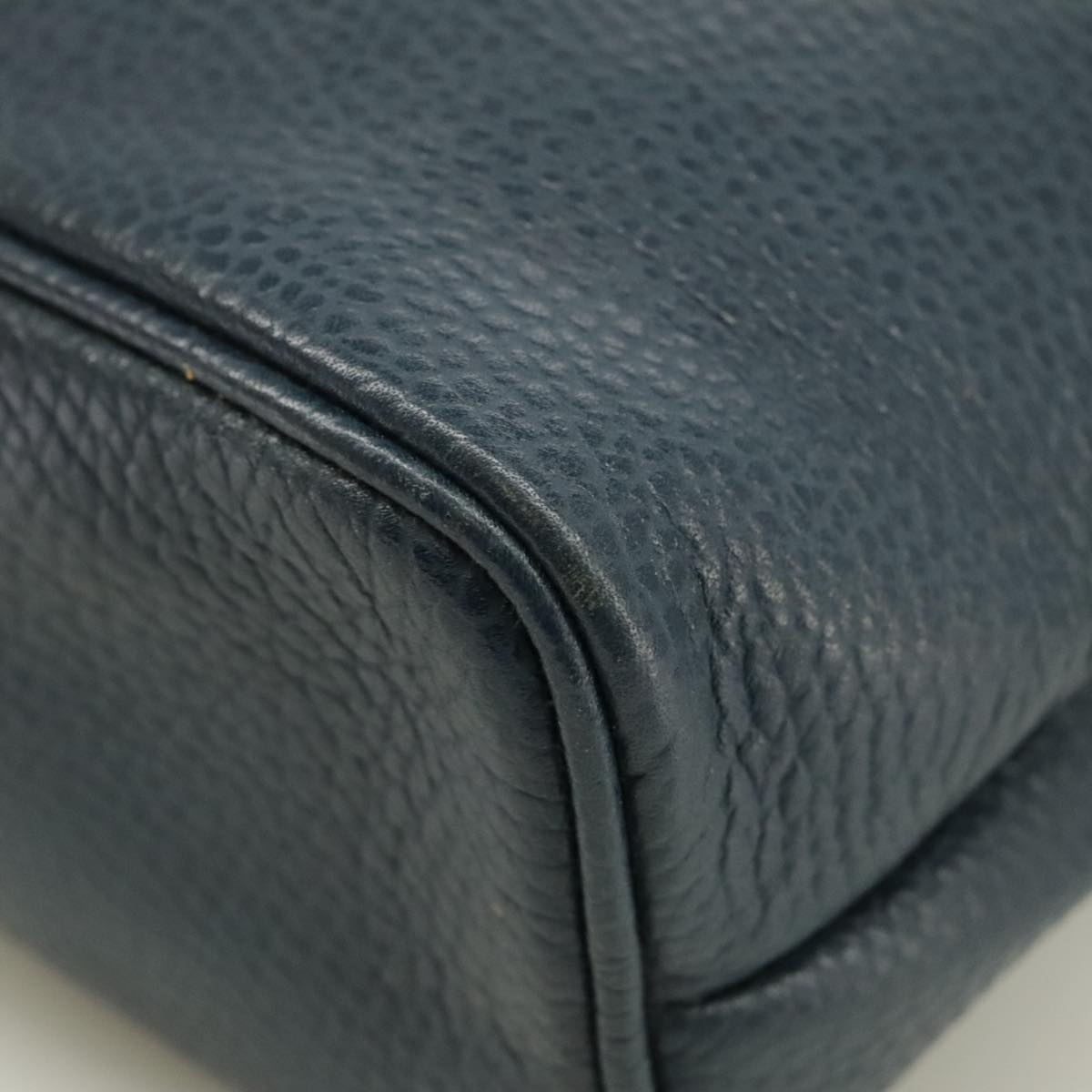 DIOR Hand Bag Leather Navy Gold - 16