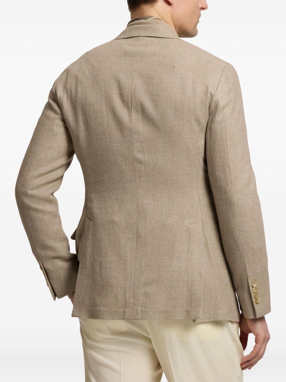 textured two-button blazer - 5
