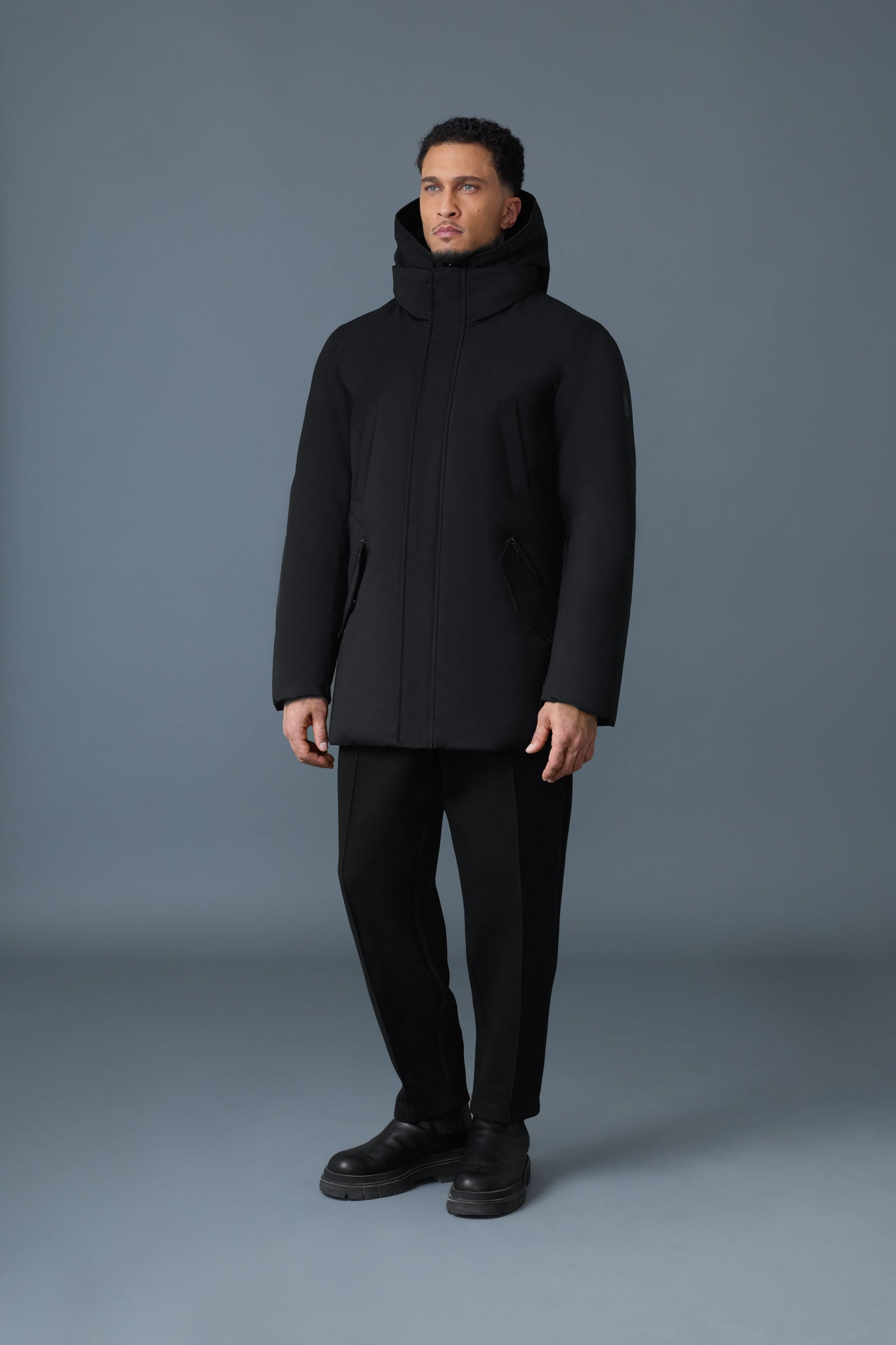 EDWARD 2-in-1 down coat with removable hooded bib for men - 2