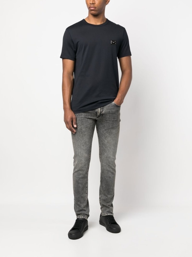 logo-plaque jeans - 2
