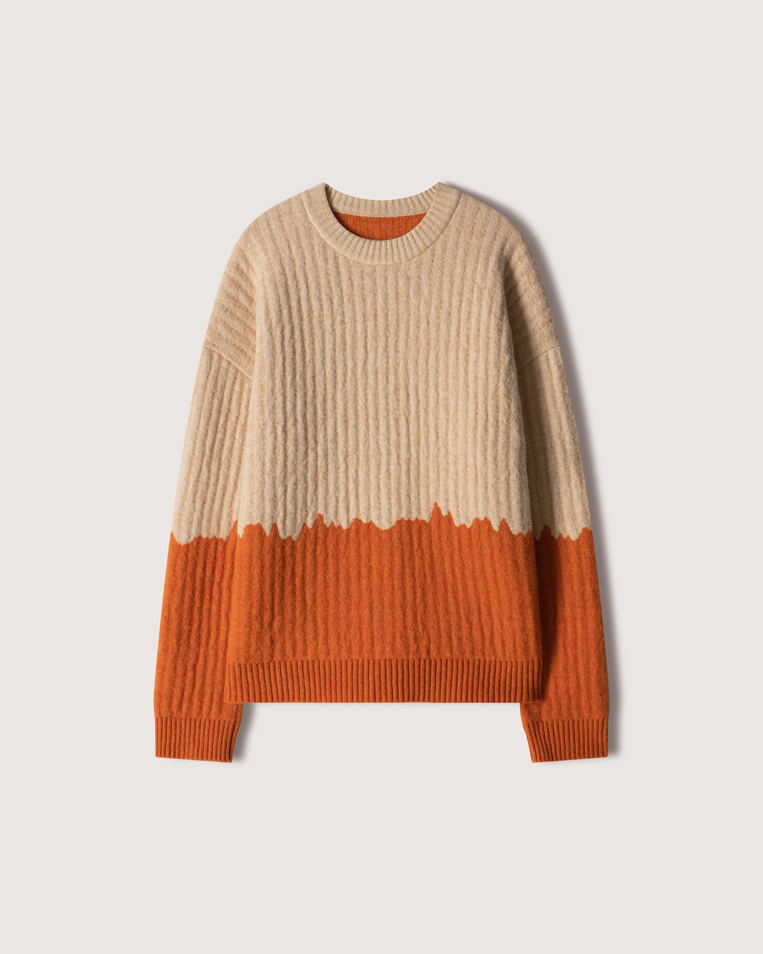 OVEO - Dip dye-effect sweater - Cream orange - 1