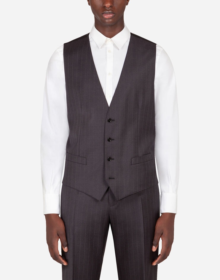 Pinstripe wool Sicilia-fit suit - 6