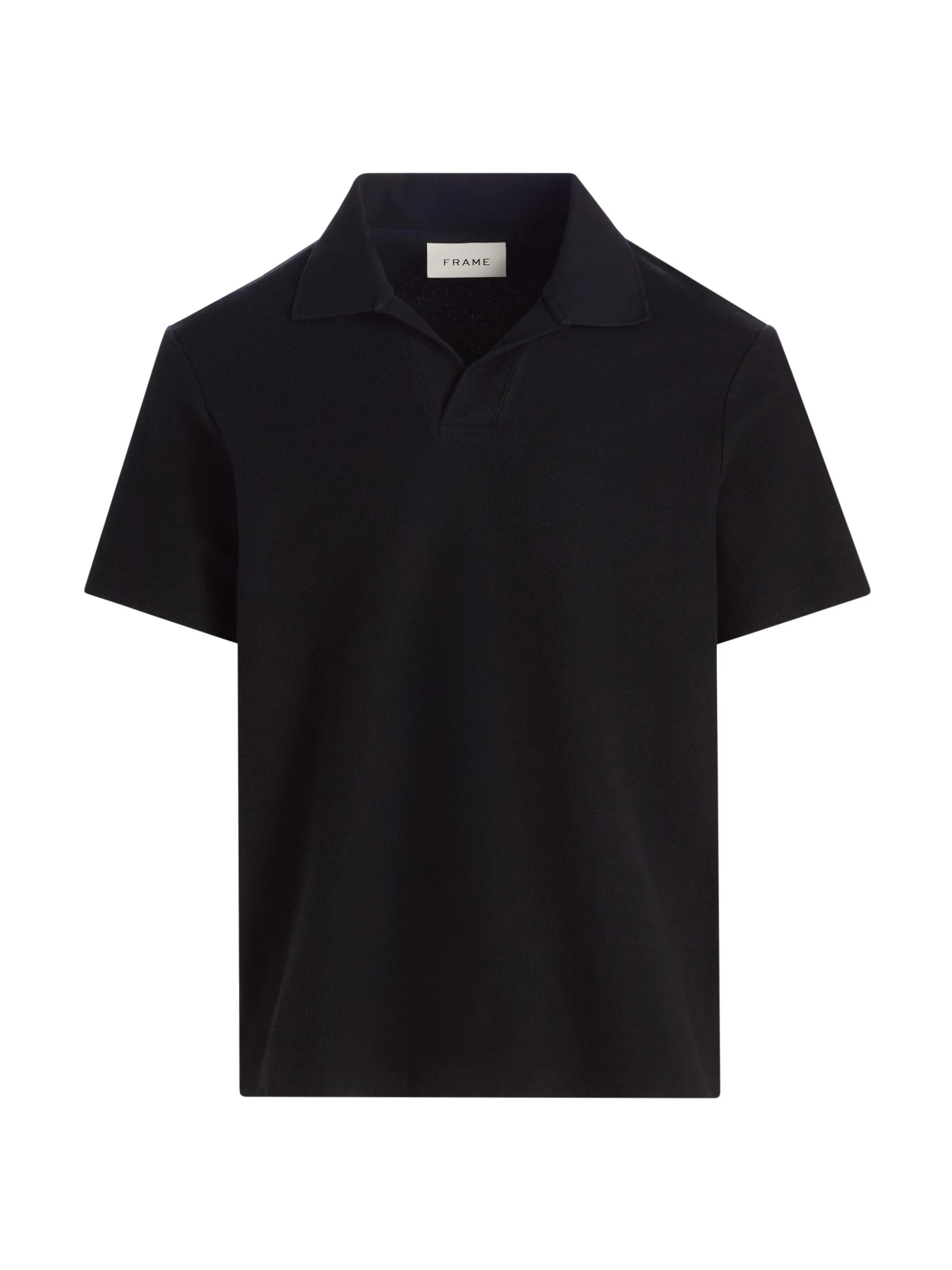 Men's Johnny Collar Polo Shirt - Black - 1