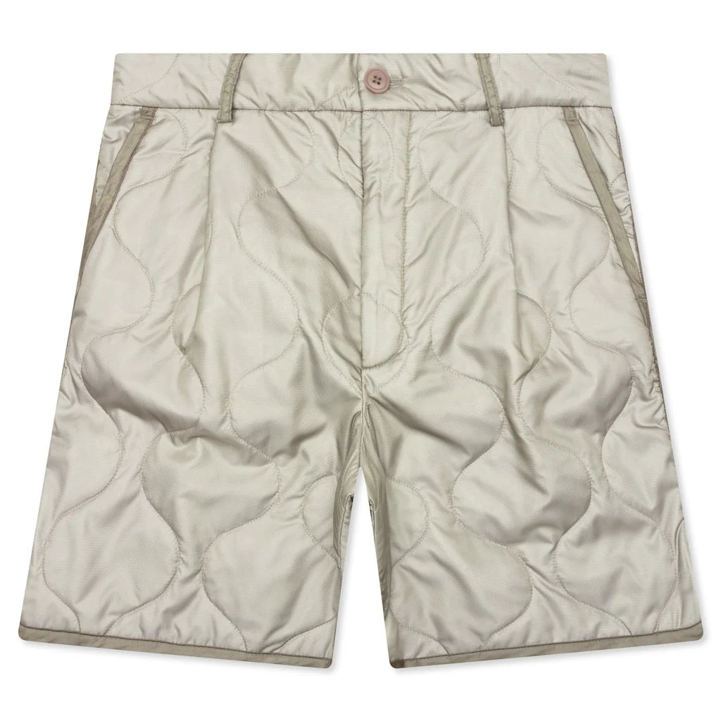 PLEADED PADDED SHORTS - SAND - 1