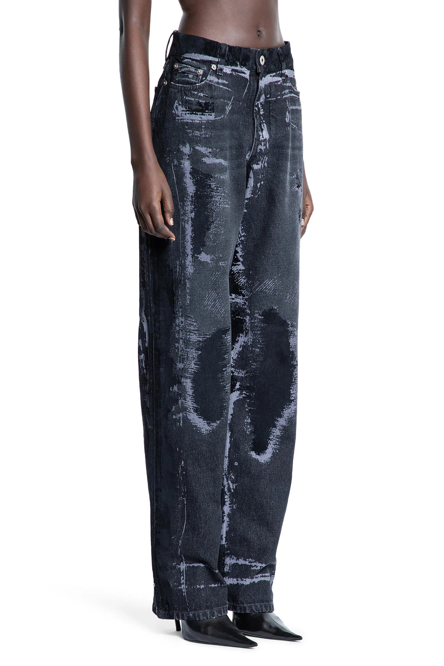 Flocked-Denim-Jeans - 2