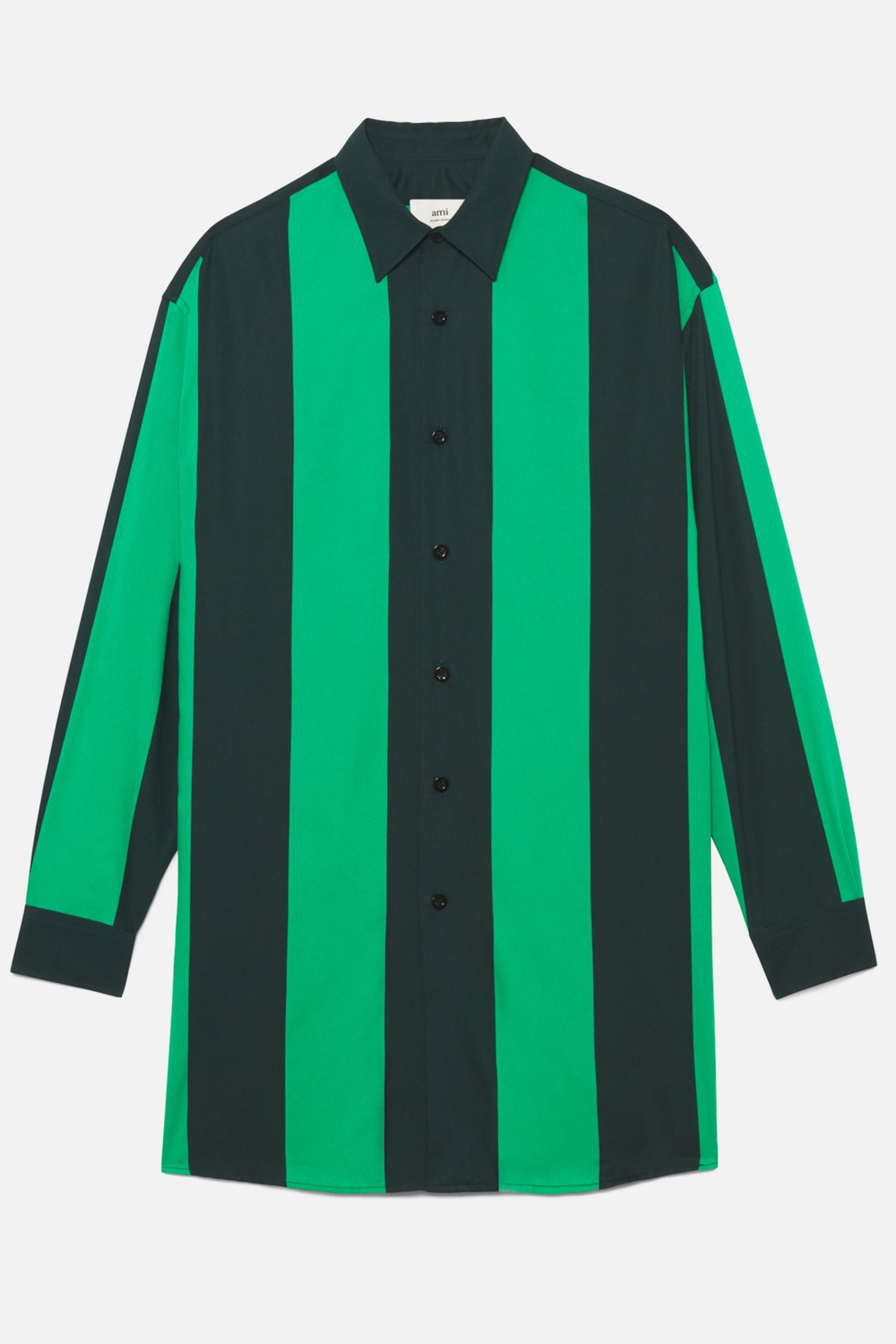 Striped Shirt Dress - 1