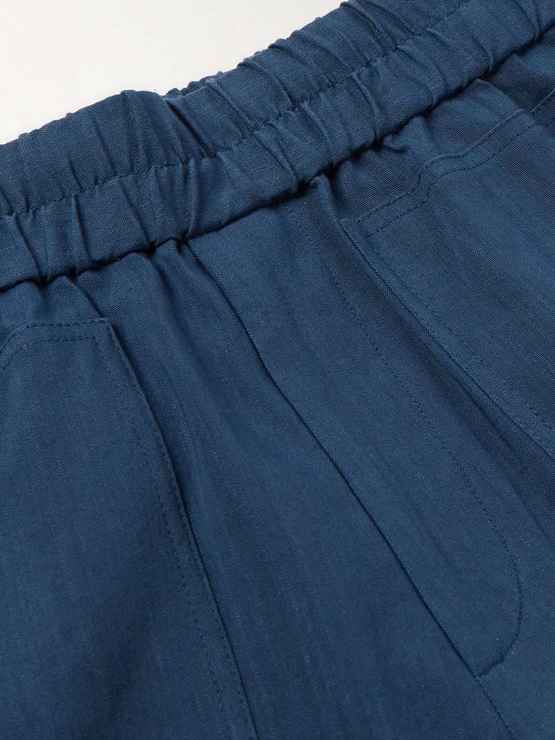 Straight-Leg Linen-Blend Shorts 3